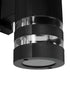 GLOBOSTAR® ORION 77886 Μοντέρνο Φωτιστικό Τοίχου - Απλίκα με Ντουί 1 x GU10 AC 220-240V Αδιάβροχο IP65 - Μαύρο Ματ - Μ9 x Π15.5 x Υ22cm