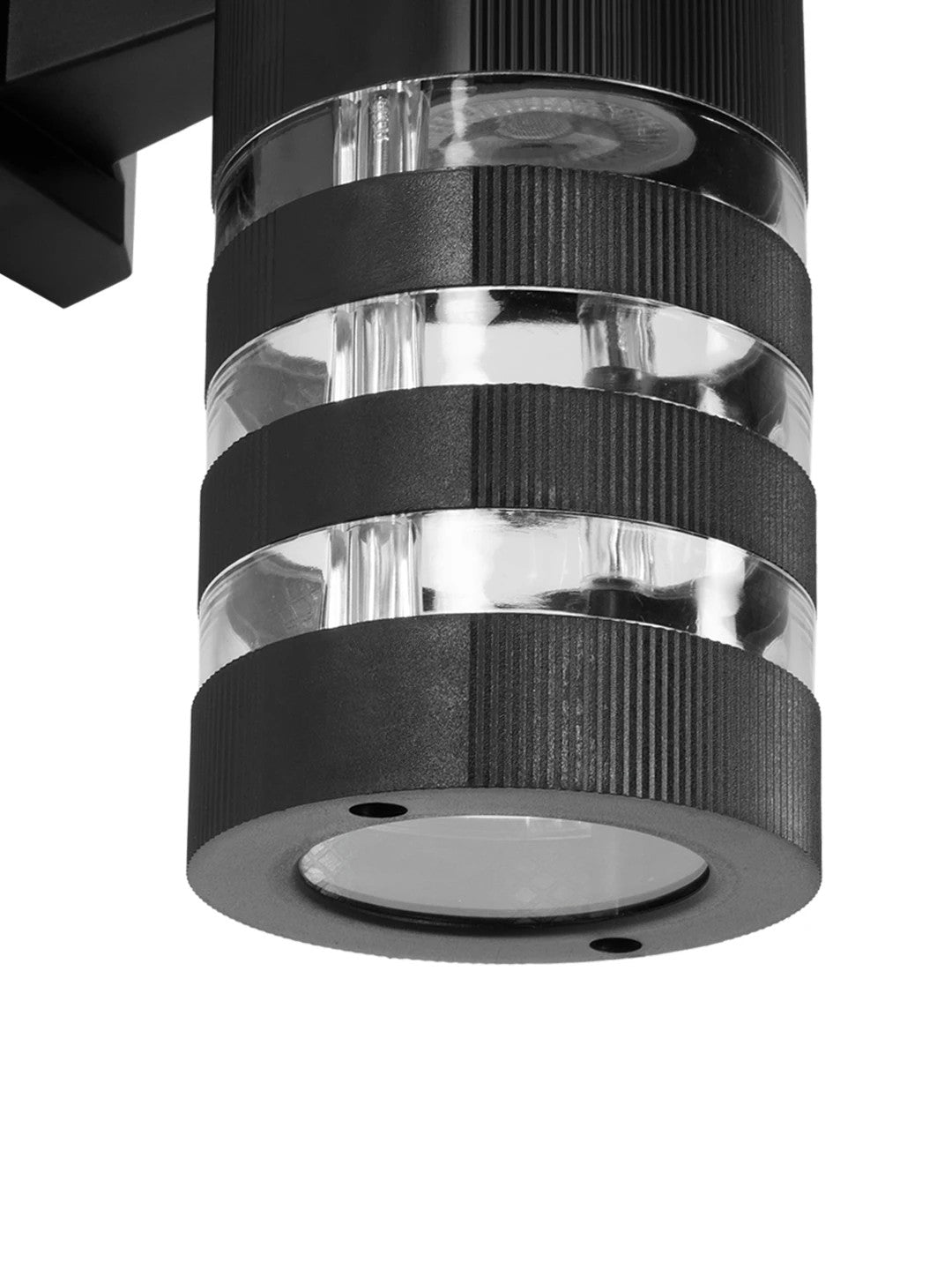 GLOBOSTAR® ORION 77887 Μοντέρνο Φωτιστικό Τοίχου - Απλίκα με Ντουί 2 x GU10 AC 220-240V Αδιάβροχο IP65 - Μαύρο Ματ - Μ9 x Π15 x Υ35.5cm