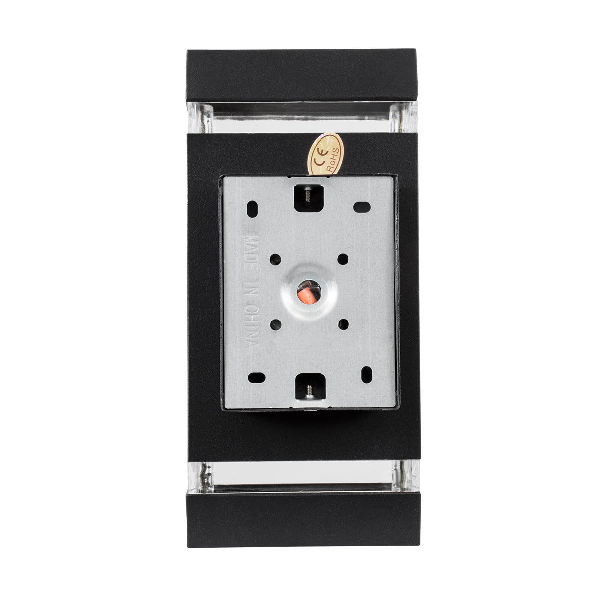 GLOBOSTAR® QUATRO 77893 Μοντέρνο Φωτιστικό Τοίχου - Απλίκα με Ντουί 2 x GU10 AC 220-240V Αδιάβροχο IP65 - Μαύρο Ματ - Μ11 x Π10 x Υ25.5cm