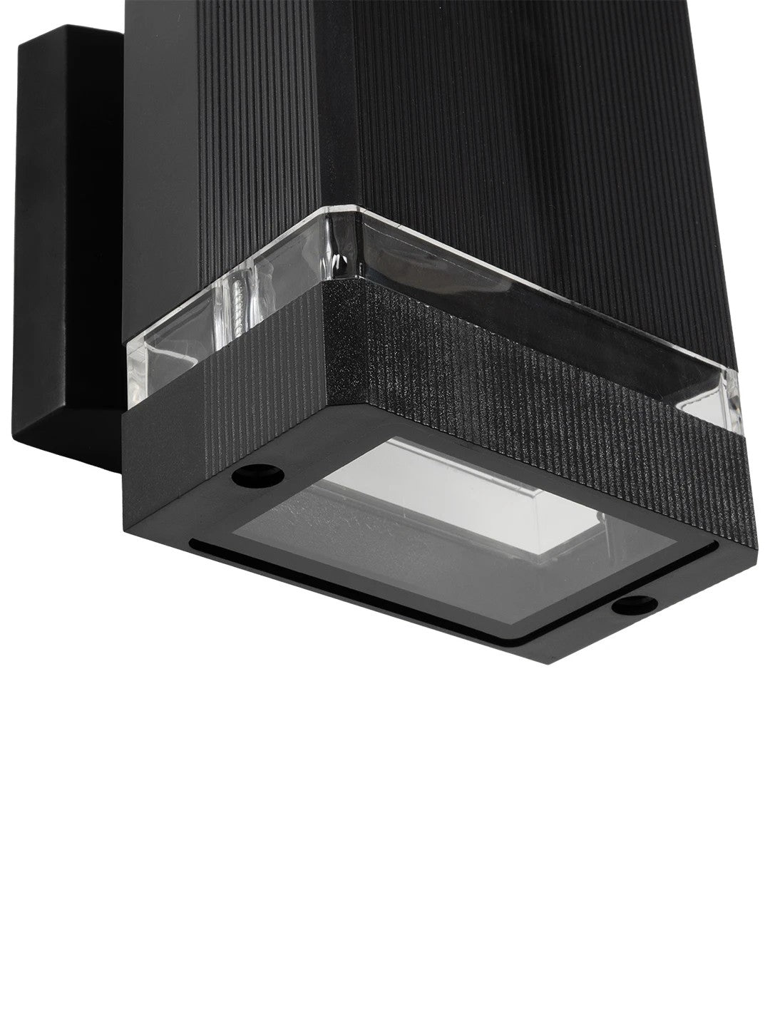 GLOBOSTAR® QUATRO 77896 Μοντέρνο Φωτιστικό Τοίχου - Απλίκα με Ντουί 1 x GU10 AC 220-240V Αδιάβροχο IP65 - Μαύρο Ματ - Μ11 x Π13 x Υ17.5cm