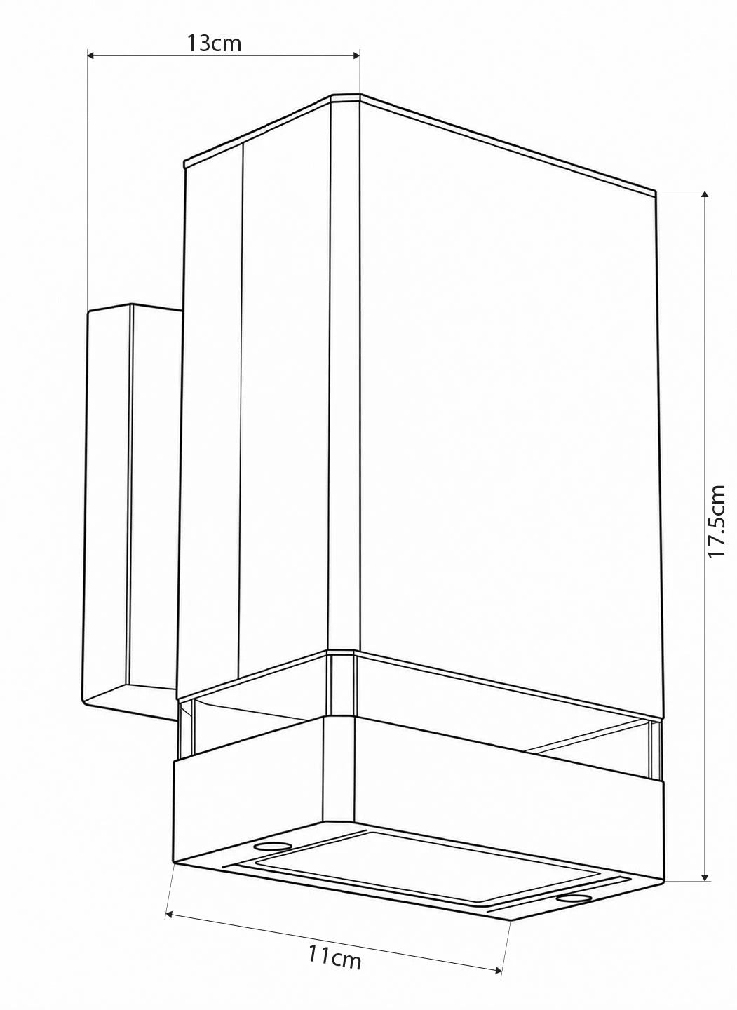 GLOBOSTAR® QUATRO 77896 Μοντέρνο Φωτιστικό Τοίχου - Απλίκα με Ντουί 1 x GU10 AC 220-240V Αδιάβροχο IP65 - Μαύρο Ματ - Μ11 x Π13 x Υ17.5cm