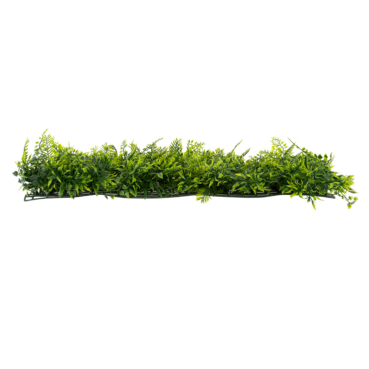 GLOBOSTAR® FERN 78405 Τεχνητό Πάνελ Φυλλωσιάς / Κάθετος Κήπος Νάνος Φτέρη, Νάνος Κισσός & Δανάη - Πράσινο - Μ60 x Π40 x Υ8cm