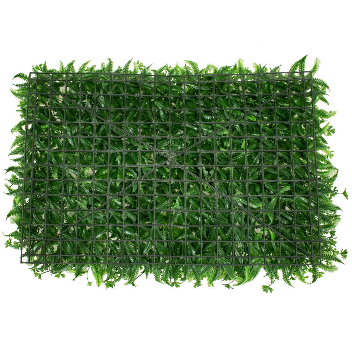 GloboStar® 78411 Artificial - Συνθετικό Τεχνητό Διακοσμητικό Πάνελ Φυλλωσιάς - Κάθετος Κήπος Τριφύλλι - Νάνος Φτέρη Πράσινο Μ60 x Υ40 x Π8cm - ledmania.gr