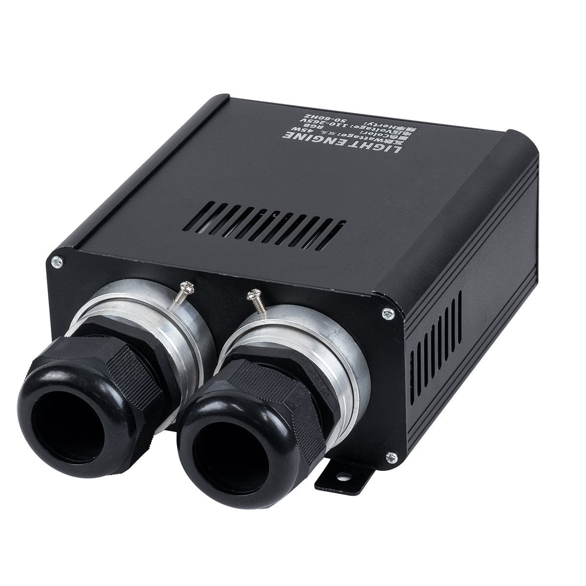 GloboStar® 78566 Μηχανή Οπτικής Ίνας Διπλής Κεφαλής - Fiber Optic Light Machine Double Head LED 45W AC 220-240V με Ασύρματο Χειριστήριο RF 2.4Ghz Μ16 x Π26 x Υ8.5cm RGB - 2 Years Warranty - ledmania.gr