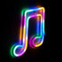 GloboStar® 78567 Φωτιστικό Ταμπέλα Φωτεινή Επιγραφή NEON LED Σήμανσης MUSIC NOTE 5W με Καλώδιο Τροφοδοσίας USB - Μπαταρίας 3xAAA (Δεν Περιλαμβάνονται) - Πολύχρωμη RGB - ledmania.gr