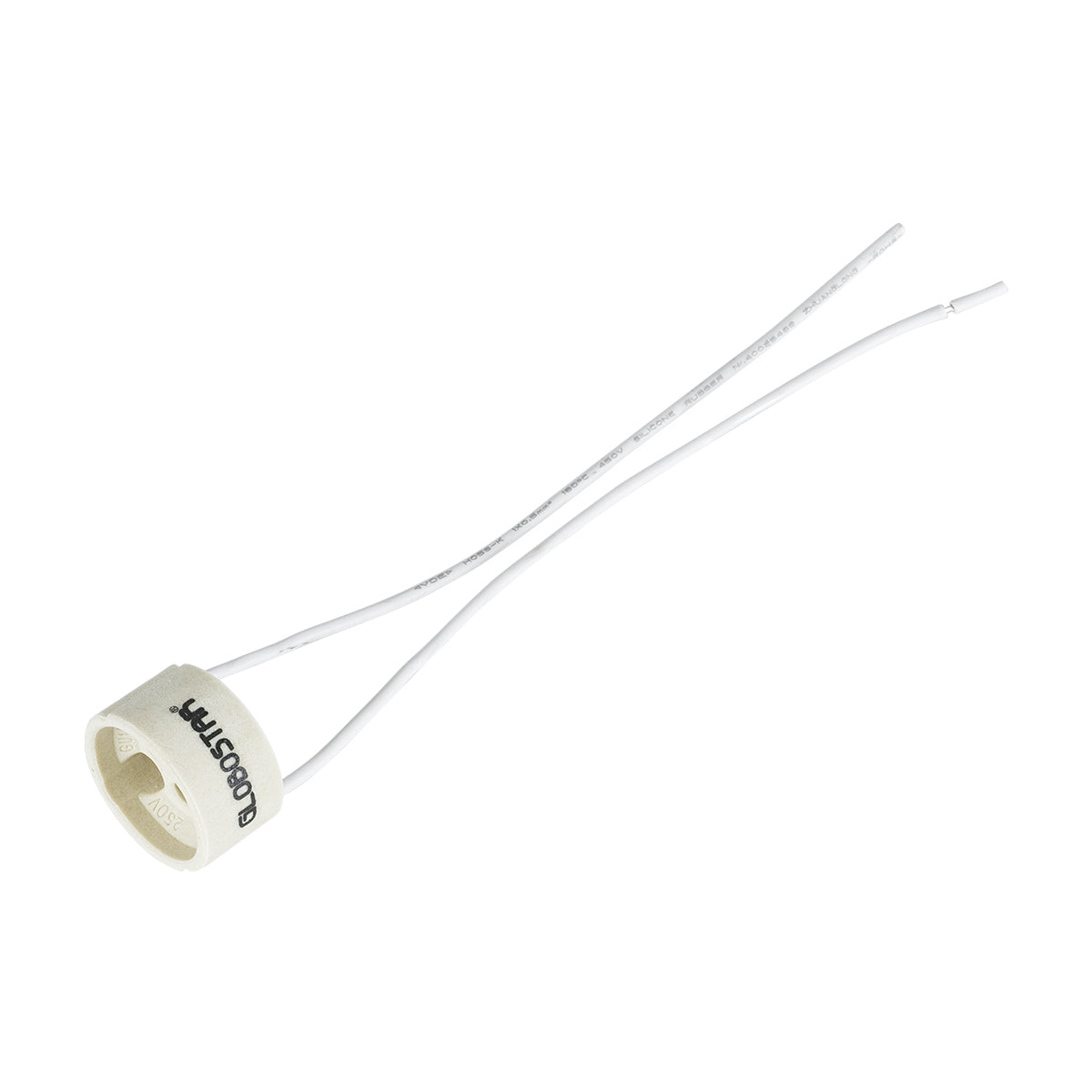 GloboStar® LAMPHOLDER 78951 Ντουί GU10 Πορσελάνης με 15cm Καλώδιο - IP20 - Φ2.7 x Μ15cm - 5 Χρόνια Εγγύηση