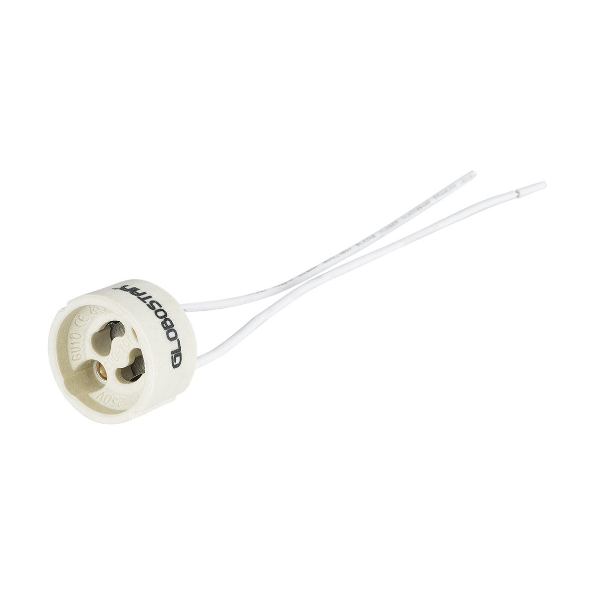 GloboStar® LAMPHOLDER 78951 Ντουί GU10 Πορσελάνης με 15cm Καλώδιο - IP20 - Φ2.7 x Μ15cm - 5 Χρόνια Εγγύηση