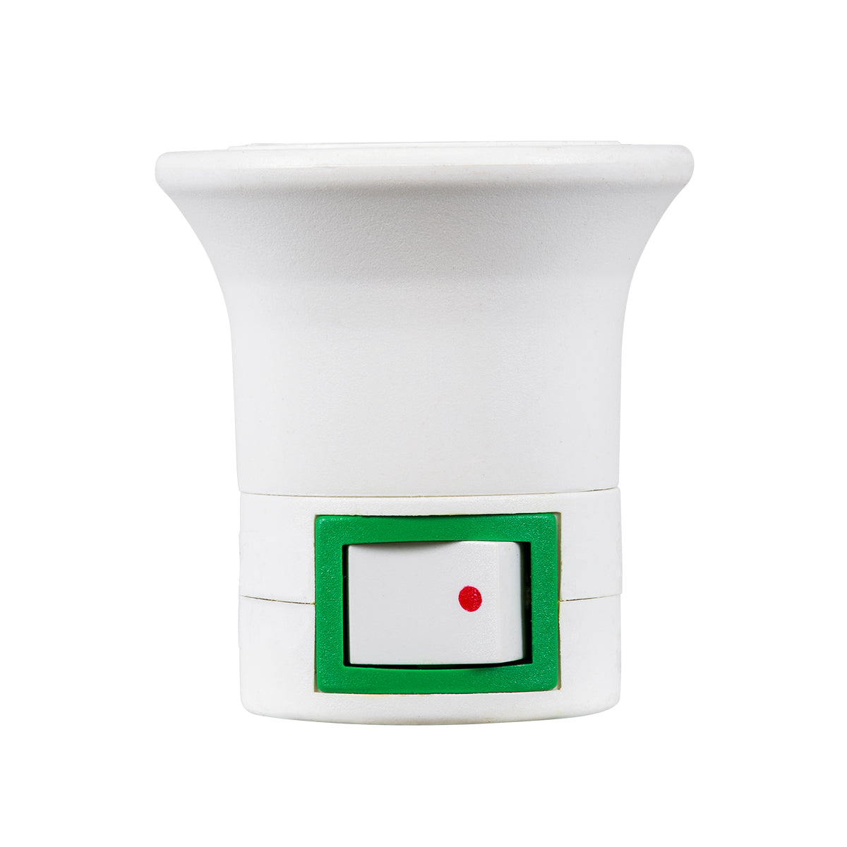 GLOBOSTAR® NIGHTLIGHT 78956 Φωτιστικό Νυκτός με Ντουί 1 x E27, Διακόπτη On/Off & Πρίζα Schuko AC 220-240V IP20 - Λευκό - Μ3.3 x Π6 x Υ5cm