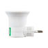 GLOBOSTAR® NIGHTLIGHT 78956 Φωτιστικό Νυκτός με Ντουί 1 x E27, Διακόπτη On/Off & Πρίζα Schuko AC 220-240V IP20 - Λευκό - Μ3.3 x Π6 x Υ5cm