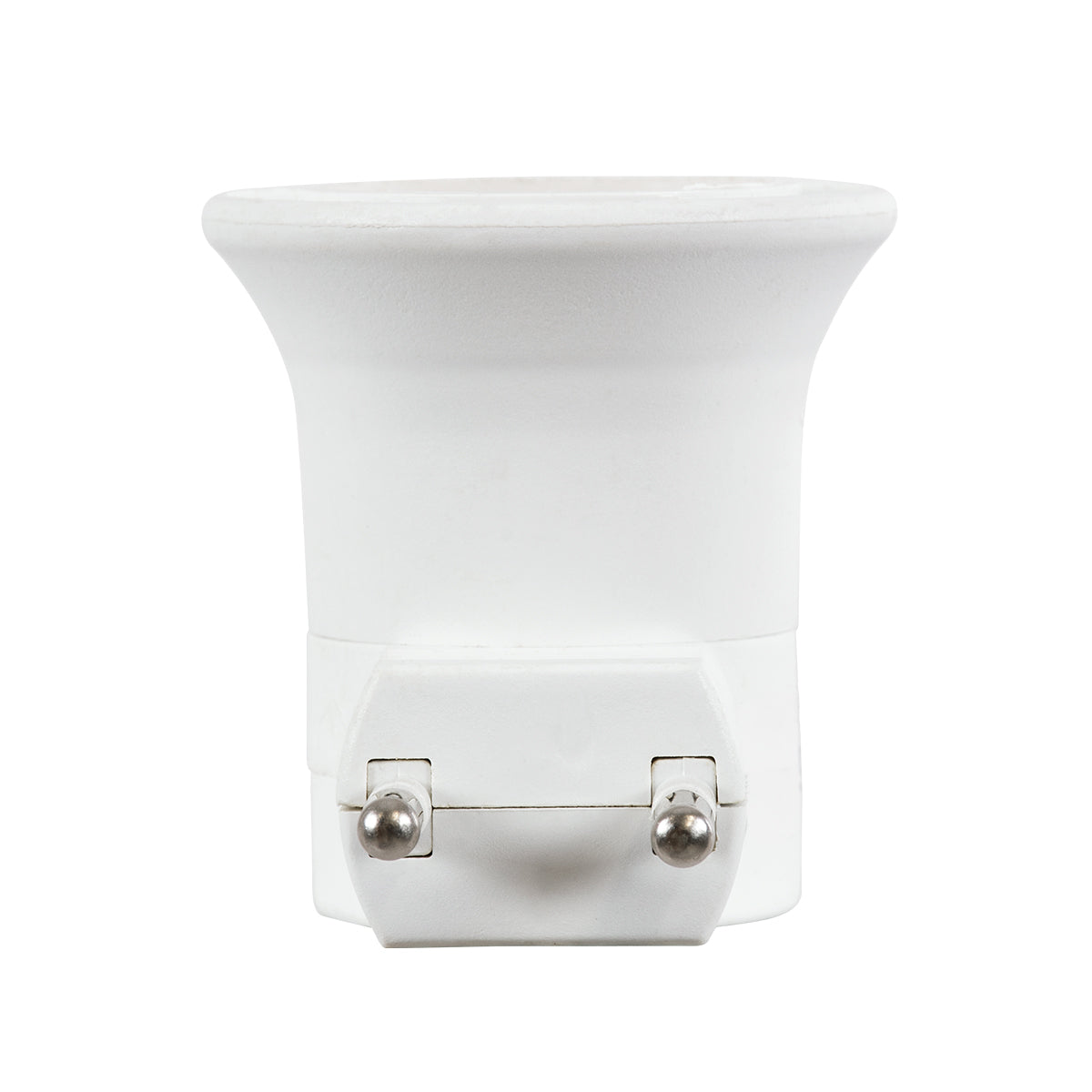 GLOBOSTAR® NIGHTLIGHT 78956 Φωτιστικό Νυκτός με Ντουί 1 x E27, Διακόπτη On/Off & Πρίζα Schuko AC 220-240V IP20 - Λευκό - Μ3.3 x Π6 x Υ5cm