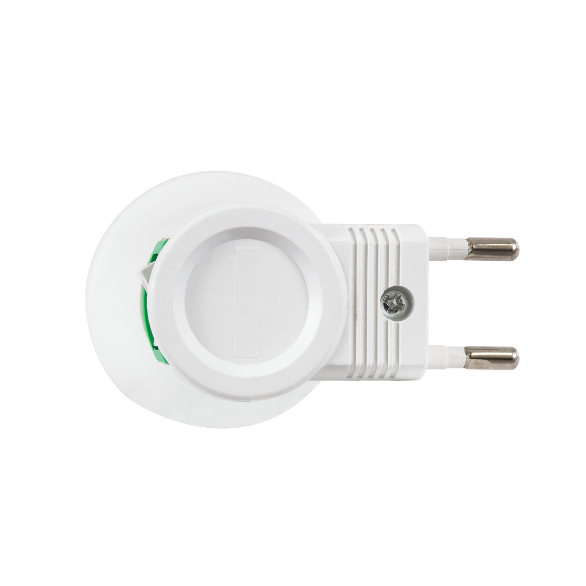 GLOBOSTAR® NIGHTLIGHT 78956 Φωτιστικό Νυκτός με Ντουί 1 x E27, Διακόπτη On/Off & Πρίζα Schuko AC 220-240V IP20 - Λευκό - Μ3.3 x Π6 x Υ5cm