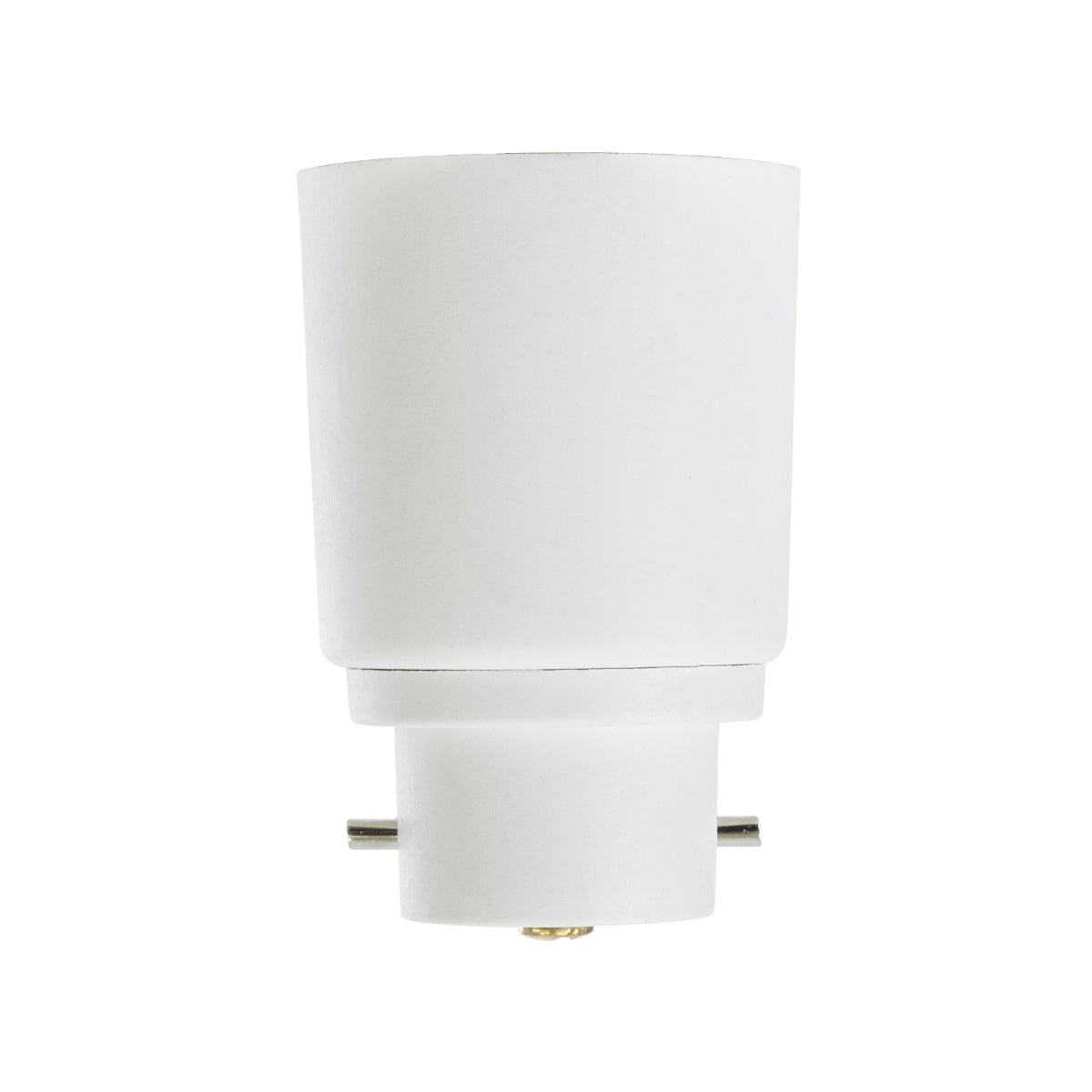 GloboStar® 78971 Πλαστικός Αντάπτορας Μετατροπέας από 1xB22 Ντουί σε 1xE27 Ντουί Λευκό Φ3.3 x Υ5cm - ledmania.gr