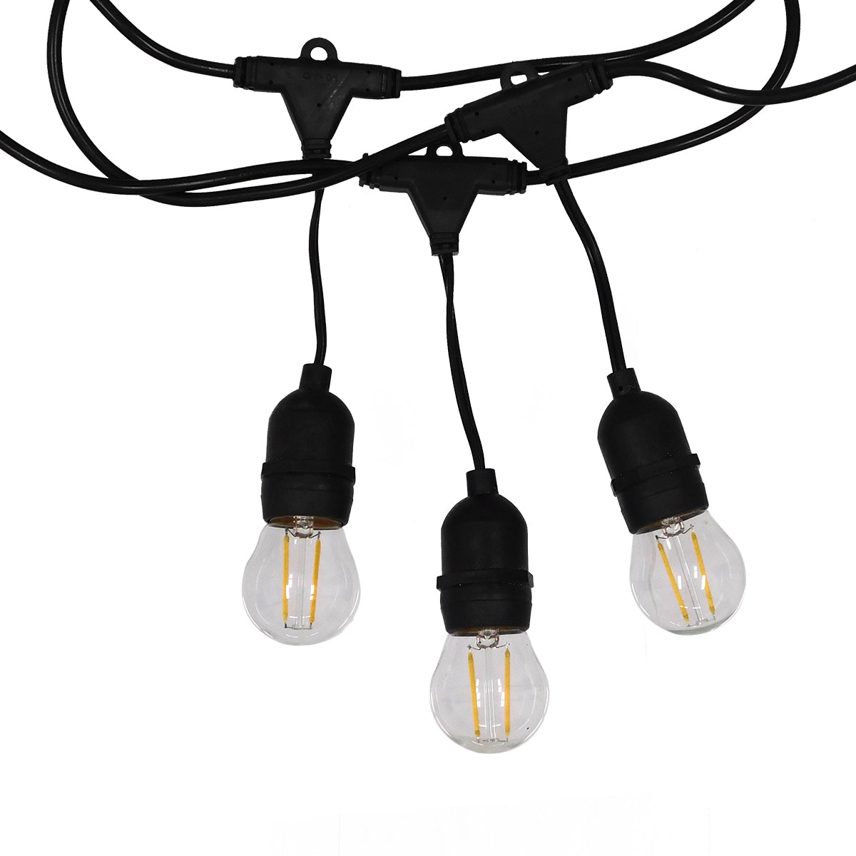GloboStar® 78984 Καλωδιογιρλάντα PVC 15 Μέτρων με 15 Ντουί E27 με Πρίζα Schuko Επεκτεινόμενη Αδιάβροχη IP65 - ledmania.gr