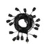 GloboStar® 78985 WIRE GARLAND Καλωδιογιρλάντα PVC 20 Μέτρων με 15 Ντουί E27 με Πρίζα Schuko Επεκτεινόμενη Αδιάβροχη IP65 - ledmania.gr