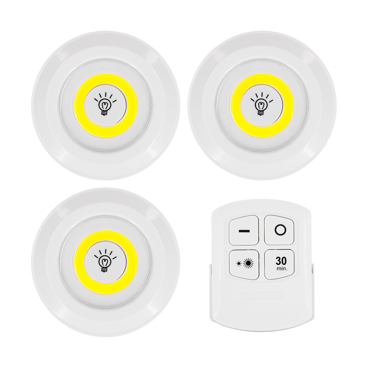 GLOBOSTAR® NEONSIGN 79044 Διακοσμητικό Φωτιστικό Τοίχου Νυκτός με RF Ασύρματο Χειριστήριο LED 6W 600lm 120° DC 3.6V με 11xAAA Μπαταρίες IP20 Ψυχρό Λευκό 6000K Dimmable - Μ9 x Π2.3 x Υ9cm - Πακέτο 3 Τεμαχίων - 2 Χρόνια Εγγύηση