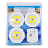 GLOBOSTAR® NEONSIGN 79044 Διακοσμητικό Φωτιστικό Τοίχου Νυκτός με RF Ασύρματο Χειριστήριο LED 6W 600lm 120° DC 3.6V με 11xAAA Μπαταρίες IP20 Ψυχρό Λευκό 6000K Dimmable - Μ9 x Π2.3 x Υ9cm - Πακέτο 3 Τεμαχίων - 2 Χρόνια Εγγύηση