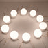 GLOBOSTAR® MIRRORPEARLS 79047 Μοντέρνο Φωτιστικό Γιρλάντα Καθρέπτη Μακιγιάζ με USB 5.0 LED 8W 800lm 260° DC 5V Αδιάβροχο IP54 Ρυθμιζόμενο Λευκό CCT με Ενσωματωμένο Χειριστήριο από 2700K έως 6000K Dimmable - Sanan SMD Chip - Λευκό - Μ200 x Π4.5 x Υ4.9cm...