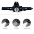 GloboStar® 79055 Φακός Κεφαλής Επαναφορτιζόμενος LED CREE XML2-T6 Chip 10 Watt 800lm με 2 x 18650 Μπαταρίες 5200mAh - Ψυχρό Λευκό 6000K - Μ8.5 x Π6.5 x Υ7cm - ledmania.gr