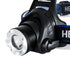 GloboStar® 79055 Φακός Κεφαλής Επαναφορτιζόμενος LED CREE XML2-T6 Chip 10 Watt 800lm με 2 x 18650 Μπαταρίες 5200mAh - Ψυχρό Λευκό 6000K - Μ8.5 x Π6.5 x Υ7cm - ledmania.gr