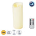 GLOBOSTAR® FIREFLAME 79544 Διακοσμητικό Κερί Παραφίνης με Εφέ Κινούμενης Φλόγας & IR Ασύρματο Χειριστήριο LED 0.5W 25lm 180° DC 3V με 2xAA Μπαταρίες IP20 Θερμό Λευκό 2700K Dimmable - Μπεζ -  Μ10 x Π10 x Υ25cm - 2 Χρόνια Εγγύηση