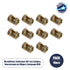 GLOBOSTAR® PIPEADAPT 79594 Μεταλλικός DIY Σύνδεσμος για Ολόπασους Σωλήνες Φωτιστικών - Μ1.3 x Π1.3 x Υ2cm - Πακέτο 10 Τεμαχίων - ledmania.gr