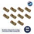 GLOBOSTAR® PIPEADAPT 79596 Μεταλλικός DIY Σύνδεσμος για Ολόπασους Σωλήνες Φωτιστικών - Μ1.3 x Π1.3 x Υ3cm - Πακέτο 10 Τεμαχίων - ledmania.gr