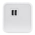 GloboStar® TRAVEL PowerCube PRO Certified 79633 Πολύπριζο 6 Θέσεων με 4 Πρίζες Ασφαλείας Childproof EU Schuko AC 220-240V & 2 Πρίζες USB Max 2.1A/DC 5V Μ7.5 x Π11.5 x Υ7.5 - Λευκό με Γκρι - Max Load 3680W/16A - ledmania.gr