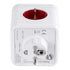 GloboStar® TRAVEL PowerCube PRO Certified 79634 Πολύπριζο 6 Θέσεων με 4 Πρίζες Ασφαλείας Childproof EU Schuko AC 220-240V & 2 Πρίζες USB Max 2.1A/DC 5V Μ7.5 x Π11.5 x Υ7.5 - Λευκό με Κόκκινο - Max Load 3680W/16A - ledmania.gr