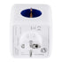 GloboStar® TRAVEL PowerCube PRO Certified 79638 Πολύπριζο 6 Θέσεων με 4 Πρίζες Ασφαλείας Childproof EU Schuko AC 220-240V & 2 Πρίζες USB Max 2.1A/DC 5V Μ7.5 x Π11.5 x Υ7.5 - Λευκό με Μπλε - Max Load 3680W/16A - ledmania.gr
