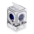 GloboStar® TRAVEL PowerCube PRO Certified 79638 Πολύπριζο 6 Θέσεων με 4 Πρίζες Ασφαλείας Childproof EU Schuko AC 220-240V & 2 Πρίζες USB Max 2.1A/DC 5V Μ7.5 x Π11.5 x Υ7.5 - Λευκό με Μπλε - Max Load 3680W/16A - ledmania.gr
