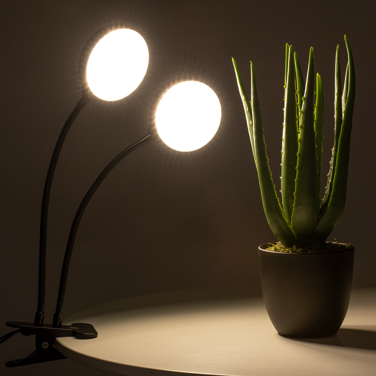 GloboStar® 79651 Grow Light Hydro Spectrum LED Φωτιστικό Ανάπτυξης Υδροπονικών Φυτών Γλάστρας με 2 Κινούμενες Κεφαλές & Βάση Clip SMD 2835 10W 160° DC 5V IP20 με Dimmer & Timer Εσωτερικού Χώρου για Κάλυψη Επιφάνειας 0.6m x 0.6m Πλήρους Φάσματος Φωτισμού - ledmania.gr