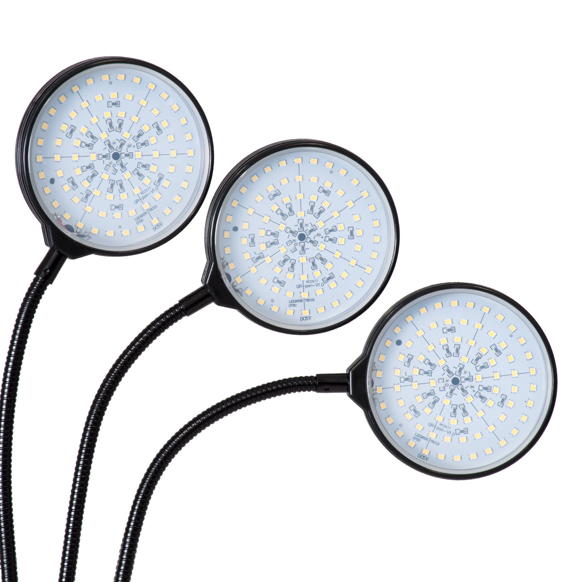 GloboStar® 79653 Grow Light Hydro Spectrum LED Φωτιστικό Ανάπτυξης Υδροπονικών Φυτών Γλάστρας με 3 Κινούμενες Κεφαλές & Βάση Clip SMD 2835 15W 160° DC 5V IP20 με Dimmer & Timer Εσωτερικού Χώρου για Κάλυψη Επιφάνειας 1m x 1m Πλήρους Φάσματος Φωτισμού - ledmania.gr