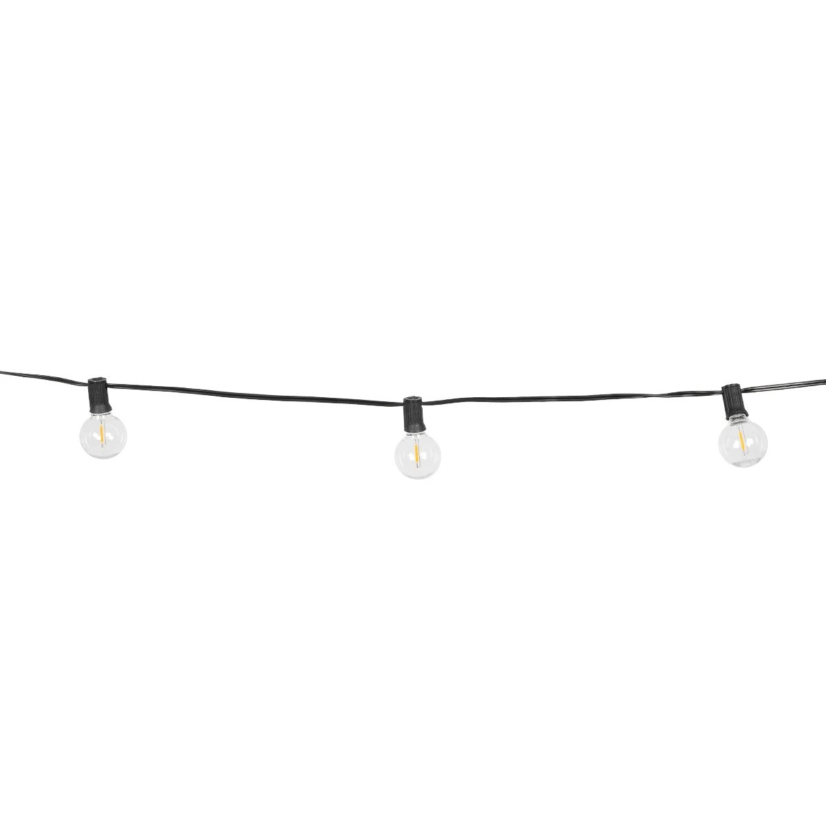 GLOBOSTAR® TWILIGHT 79669 Μοντέρνο Φωτιστικό Κήπου Γιρλάντα 14.5m με 50 Λάμπες LED 30W 2700lm 360° DC 3.6V με Φωτοβολταϊκό Panel 5.5V 5W & Επαναφορτιζόμενη Μπαταρία Li-ion 3.7V 3x18650 6600mAh Αδιάβροχο IP65 Θερμό Λευκό 2700Κ Dimmable - Sanan SMD Chip ...