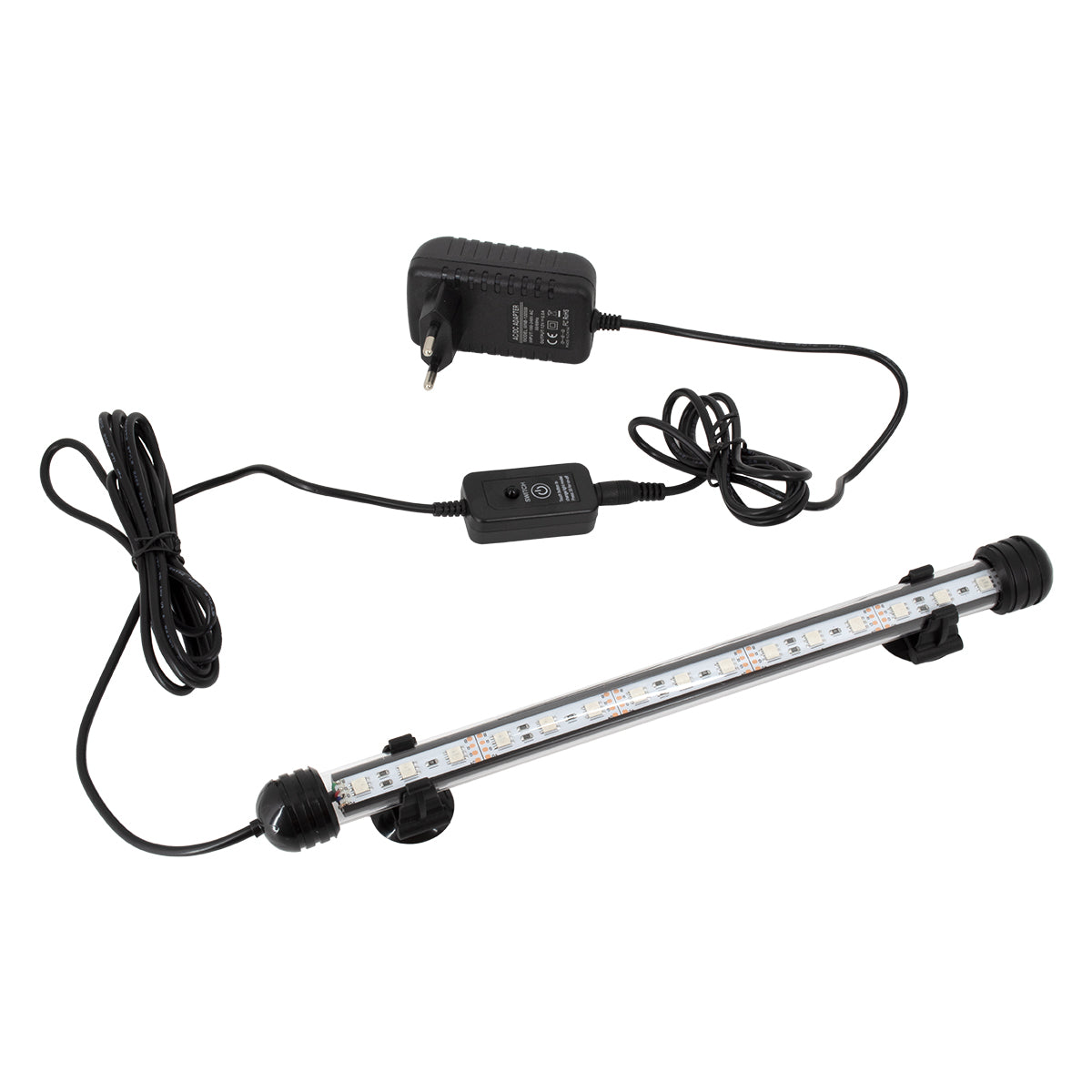 GloboStar® 79671 Φωτιστικό Ενυδρείου 28cm LED 5.8W 180° AC 230V Αδιάβροχο IP68 με Ασύρματο Χειριστήριο IR Πολύχρωμο RGB - ledmania.gr