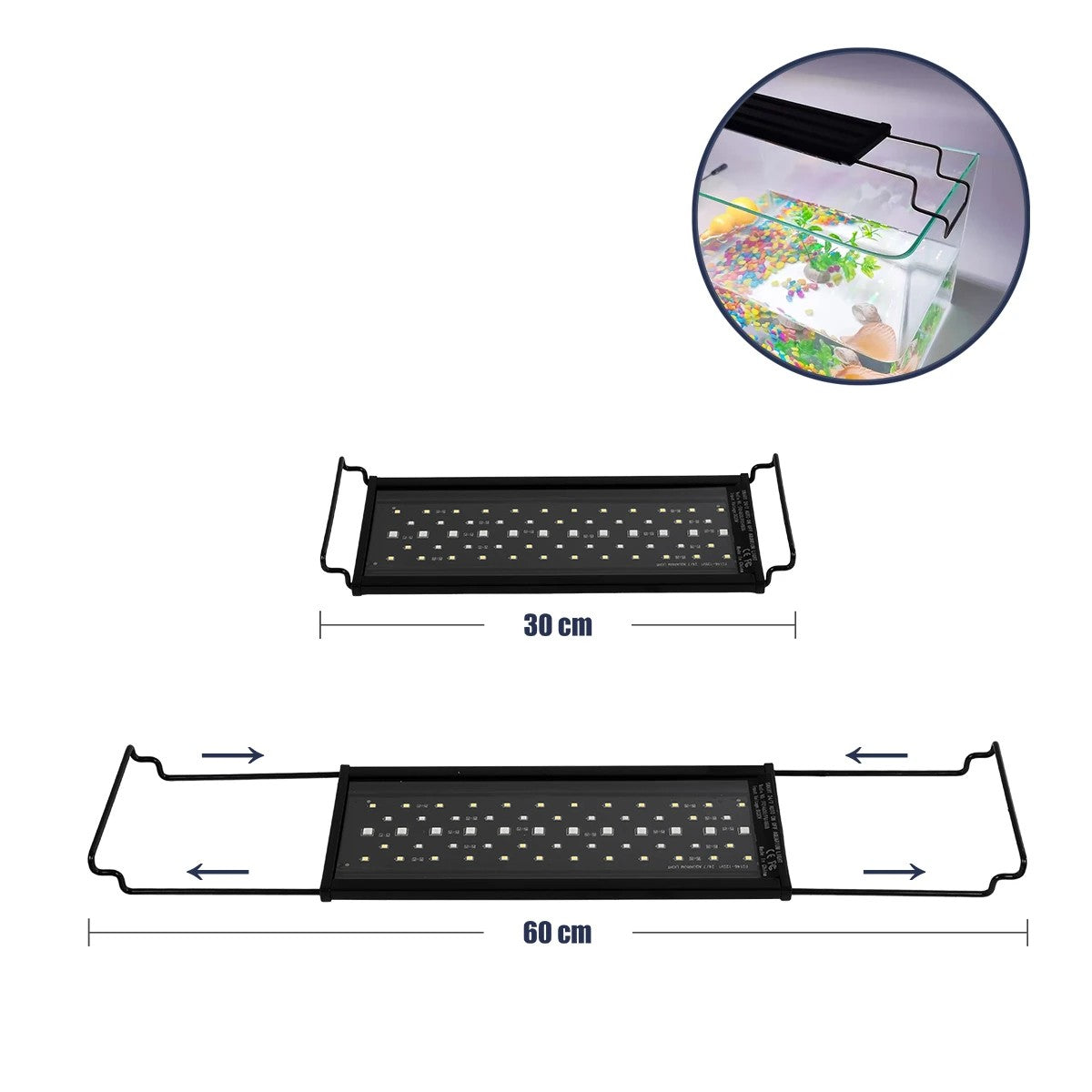 GLOBOSTAR® AQUARIUS 79678 Φωτιστικό Ενυδρείου με Ενσωματωμένο Χειριστήριο LED 12W 600lm 120° AC 220-240V Αδιάβροχο IP44 Πολύχρωμο RGBW Dimmable - Sanan SMD Chip - Μαύρο - Μ30 x Π11 x Υ3cm - 2 Χρόνια Εγγύηση - ledmania.gr
