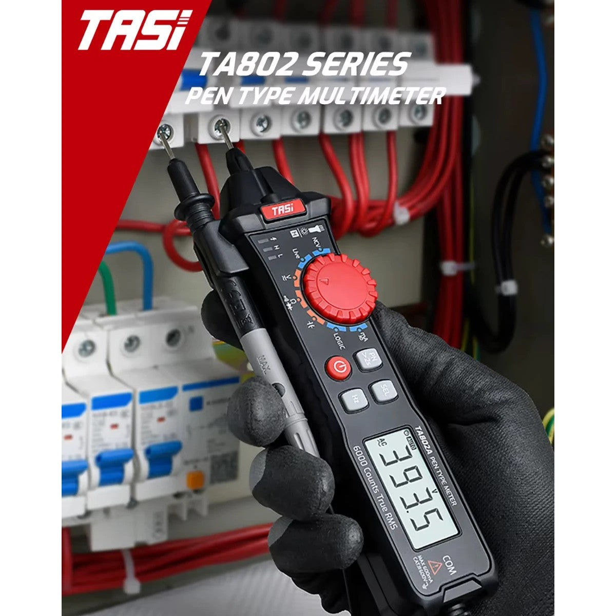 GloboStar® 79693 Ψηφιακό Φορητό Πολύμετρο TASI TA802A με Θήκη Προστασίας Μαύρο - ledmania.gr