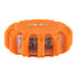 GLOBOSTAR® EMERGENCIA 79697 Φωτιστικό Έκτακτης Ανάγκης για Οχήματα με Μαγνήτη & Φακό LED 2W 140lm 360° DC 5V με 3xAAA Μπαταρίες Αδιάβροχο IP65 Κόκκινο & Ψυχρό Λευκό 6000K - Πορτοκαλί - Μ10 x Π10 x Υ3.5cm - 1 Χρόνο Εγγύηση