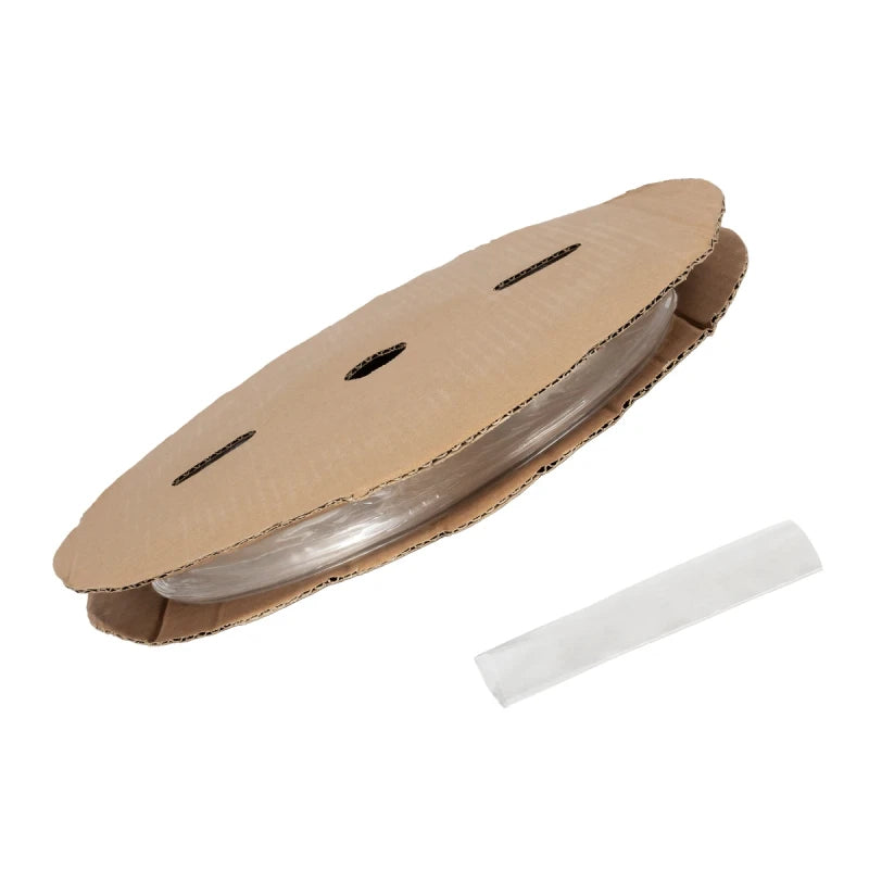 GLOBOSTAR® SHRINKTUBE 79814 Θερμοσυστελλόμενο Μακαρόνι Στεγανοποίησης για Neon Flex LED Αδιάβροχο IP65 - Διάφανο - Μ100 x Π1.8 x Υ1.8cm/Π1 x Υ1cm