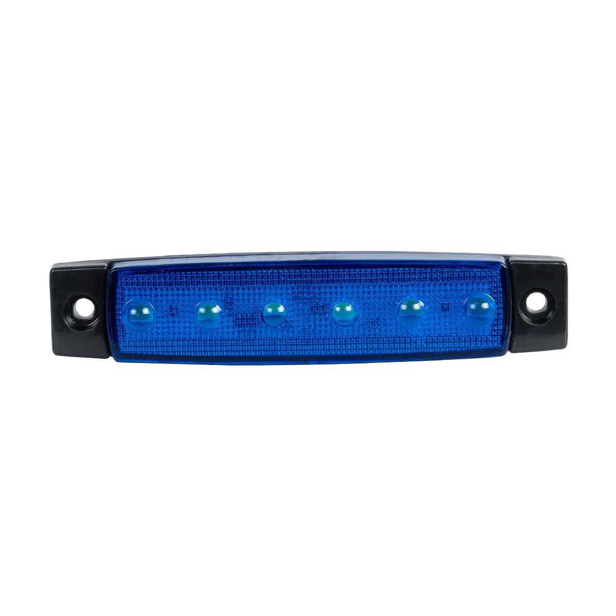GloboStar® 79903 Πλευρικά Φώτα Όγκου Φορτηγών LED 6xSMD2835 DC 10-30V 1.5W 100lm IP66 Mπλε - Μ9.5 x W2 x H1.1cm - ledmania.gr