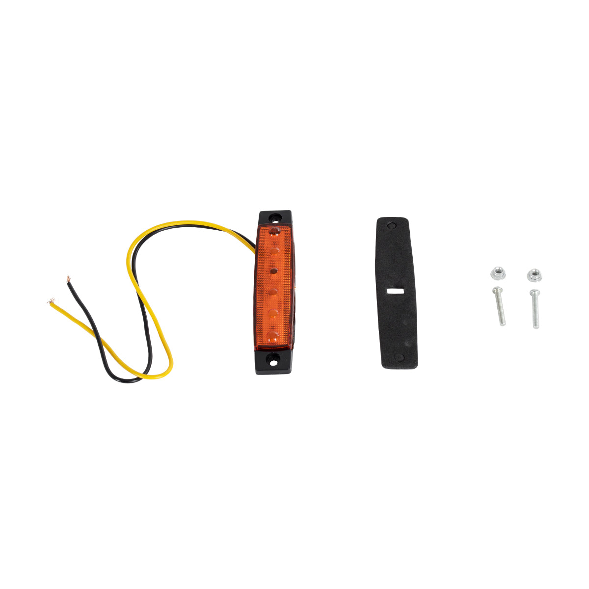 GLOBOSTAR® SIDEMARKER 79902 Φώτα Όγκου Οχημάτων LED 1.5W 105lm 120° DC 10-30V Αδιάβροχο IP66 Πορτοκαλί - 6 x SMD2835 Sanan Chip - Μ9.5 x Π2 x Υ1.1cm - 1 Χρόνο Εγγύηση
