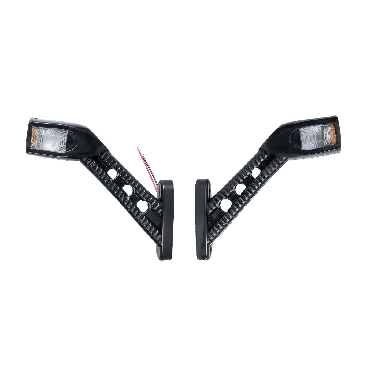 GloboStar® 79924 Ζευγάρι Πλευρικά Φώτα Όγκου Φορτηγών LED 6xSMD2835 DC24V 3W 200lm IP66 Πορτοκαλί & 6000K & Κόκκινο - Μ6.5 x W3 x H1.8cm - ledmania.gr