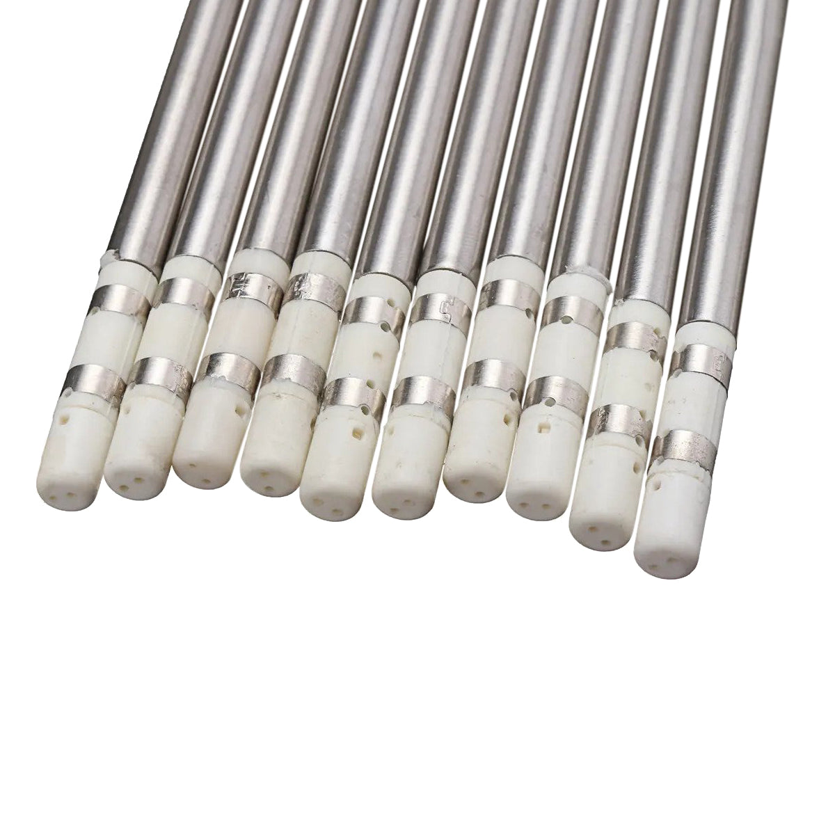 GLOBOSTAR® DRILLPRO-T12 79977 Σετ 10 Κεφαλών για Σταθμό Συγκόλλησης/Κολλητήρι Συμβατές με Μοντέλα HAKKO FX951 & FX952 - Μ15.5 x Π15.5 x Υ2cm - Πακέτο 10 Τεμαχίων