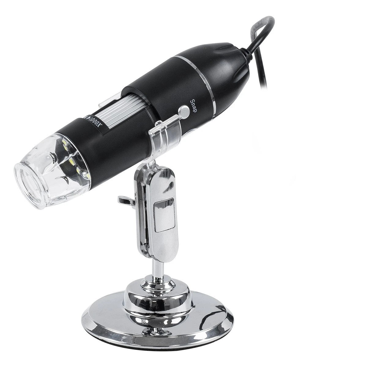 GLOBOSTAR® MICROCAM 79995 Ψηφιακό Ηλεκτρονικό Μικροσκόπιο / Κάμερα 2MP 1600x1200px με x1000 Zoom Mode & 8 LED DC 5V με USB-C IP20 - Μ3.5 x Π3.5 x Υ12cm - 2 Χρόνια Εγγύηση