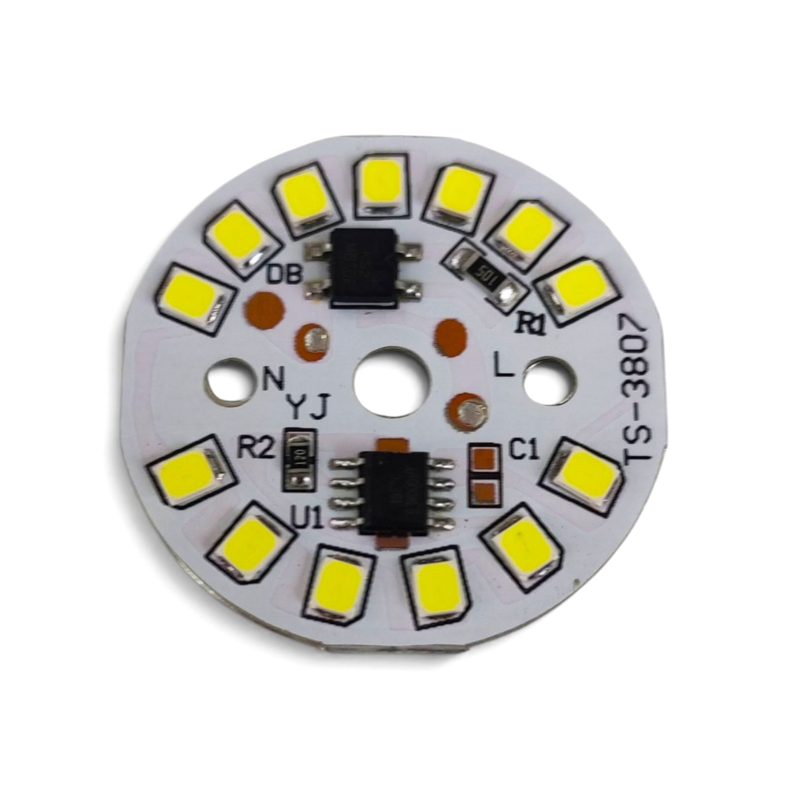 7w led Πάνελ φωτισμού υψηλής τάσης  220V Στρογγυλό LED χωρίς οδηγό-Ψυχρό Λευκό