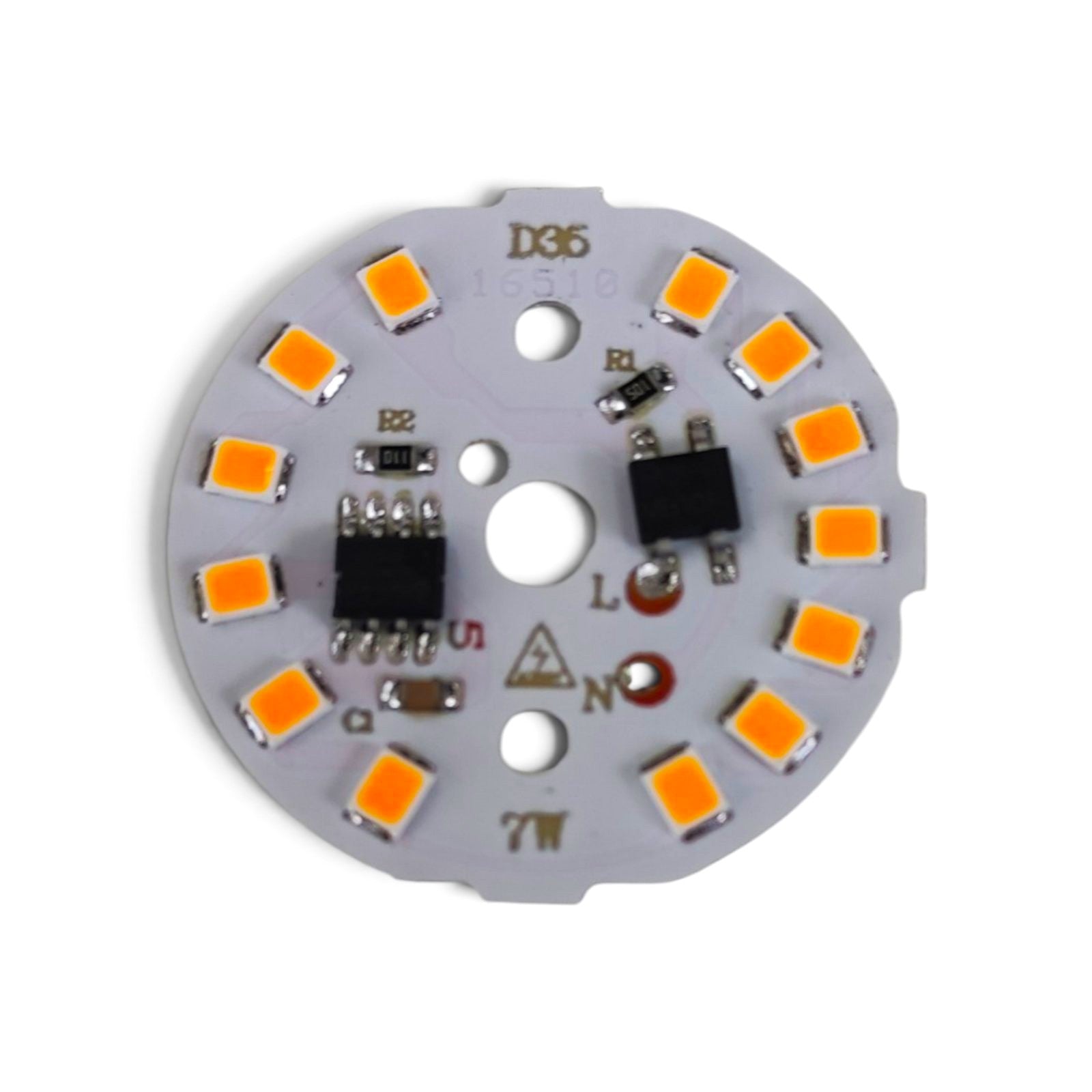 7w led Πάνελ φωτισμού υψηλής τάσης  220V Στρογγυλό LED χωρίς οδηγό-Θερμό λευκό 3000K