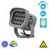 GLOBOSTAR® FLOODXENA 05020 Προβολέας Σποτ Wall Washer LED 12W 1020lm 10° AC 220-240V Αδιάβροχο IP65 Φούξια- Bridgelux SMD Chip - Γκρι Ανθρακί - Μ13.5 x Π11 x Υ15cm - 3 Χρόνια Εγγύηση