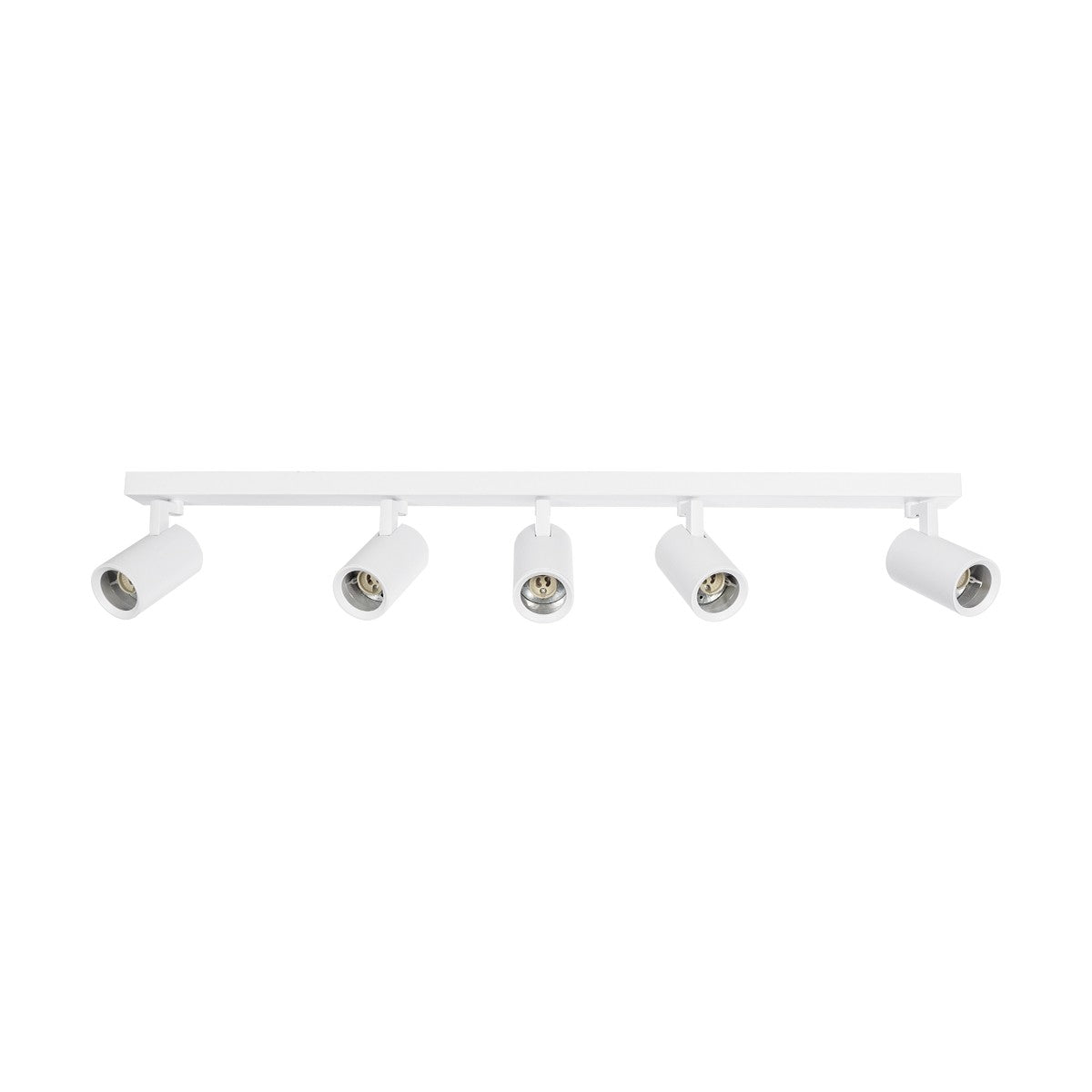 kelvo® SPOTA KLV-101-0143 Μοντέρνο Κινούμενο Φωτιστικό Σποτ Οροφής με Ντουί 5 x GU10 90° AC 220-240V IP20 - Λευκό Ματ - Μ79.5 x Π6.3 x Υ14cm - ledmania.gr
