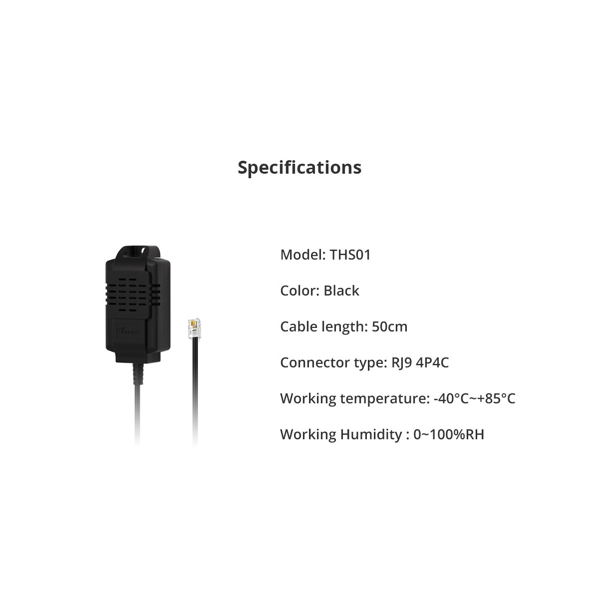 GloboStar® 80102 SONOFF THS01 Temperature and Humidity Sensor Measuring Range From -40℃ to +85℃ - Cable Length 50cm - ledmania.gr