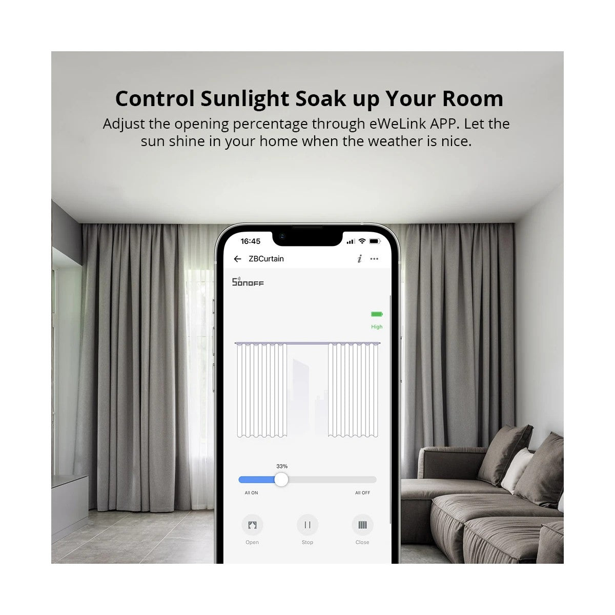 GloboStar® 80133 SONOFF ZBCurtain - Zigbee Smart Curtain Motor - ledmania.gr