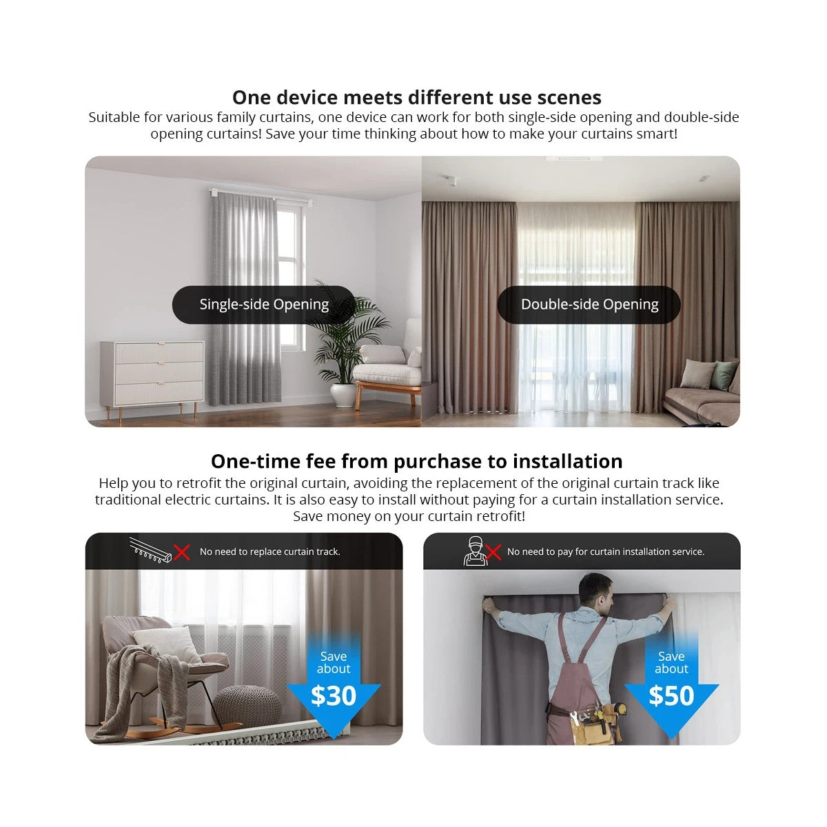 GloboStar® 80133 SONOFF ZBCurtain - Zigbee Smart Curtain Motor - ledmania.gr
